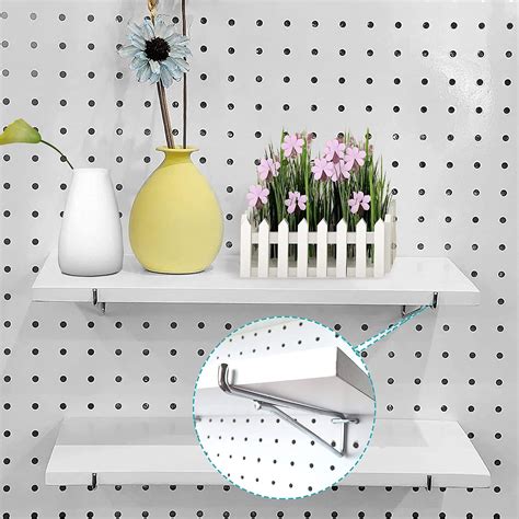 hooks pegs and brackets metal|metal pegboard shelves.